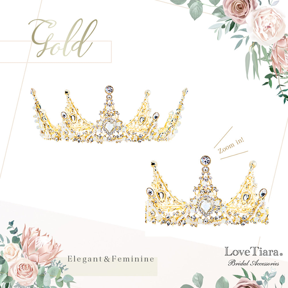 ステラクラウン・ゴールド【結婚式 ヘアアクセサリー】（C-07g）