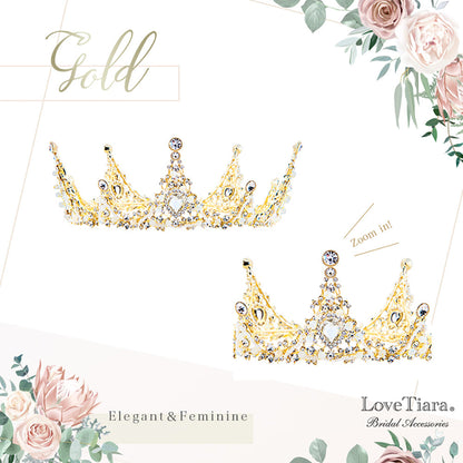 ステラクラウン・ゴールド【結婚式 ヘアアクセサリー】（C-07g）