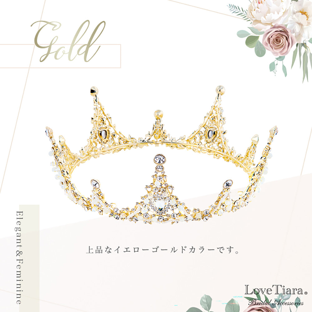 ステラクラウン・ゴールド【結婚式 ヘアアクセサリー】（C-07g）