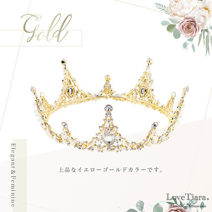 ステラクラウン・ゴールド【結婚式 ヘアアクセサリー】（C-07g）