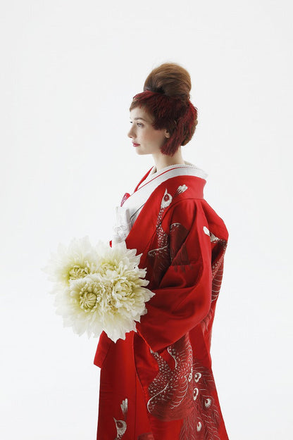 鳳凰:着付け1点(お引上げ込) 【結婚式 和装 色打掛 レンタル】