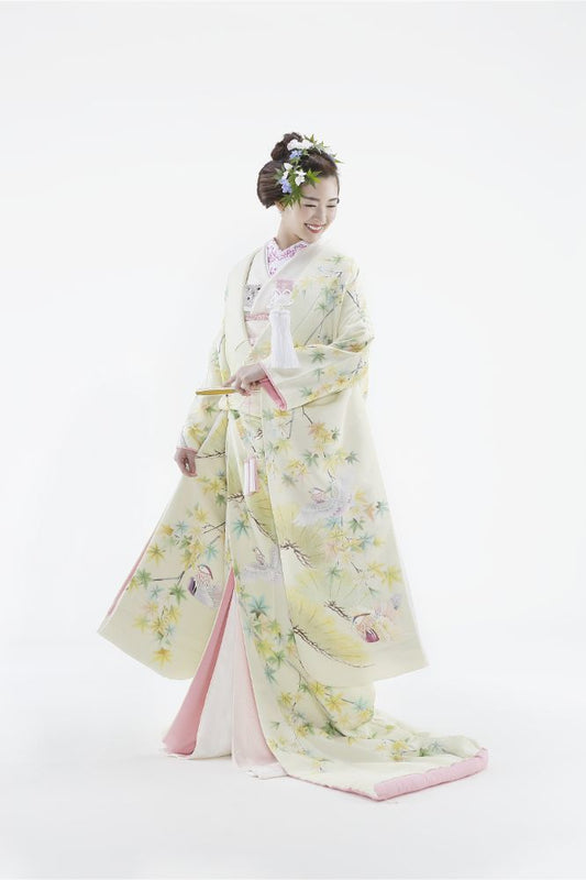 紅葉鴛鴦:着付け1点(お引上げ込) 【結婚式 和装 色打掛 レンタル】