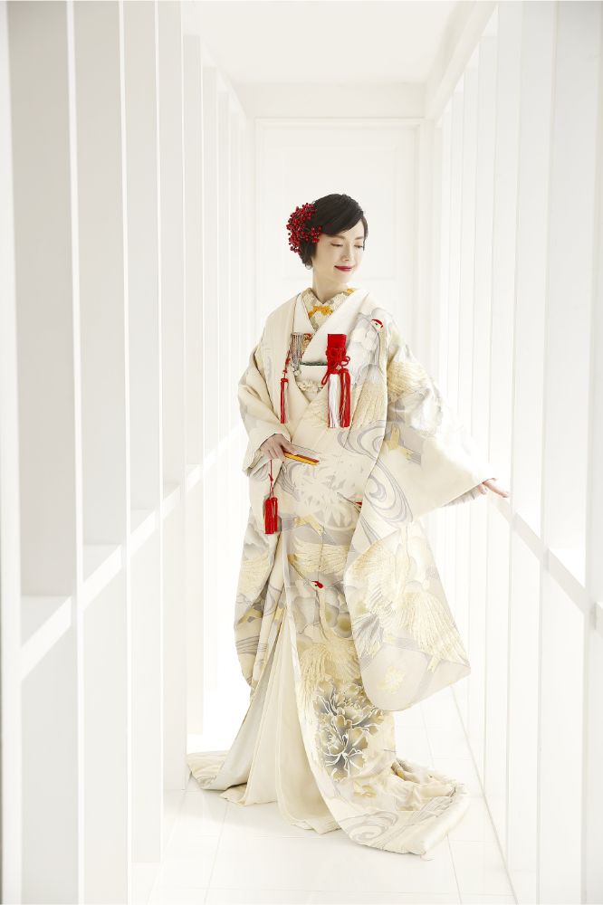 丹頂花菱:着付け1点(お引上げ込) 【結婚式 和装 白無垢 レンタル】