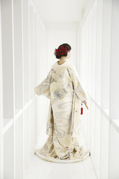 丹頂花菱:着付け1点(お引上げ込) 【結婚式 和装 白無垢 レンタル】