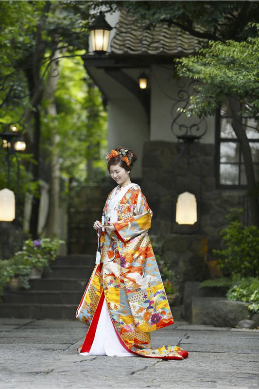 松華鶴舞:着付け1点(お引上げ込) 【結婚式 和装 色打掛 レンタル】