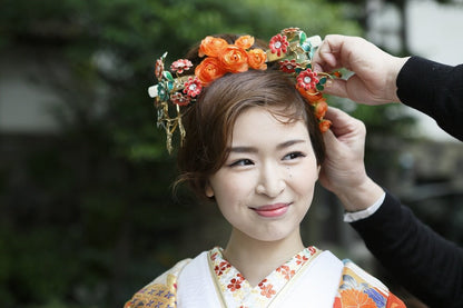 松華鶴舞:着付け1点(お引上げ込) 【結婚式 和装 色打掛 レンタル】