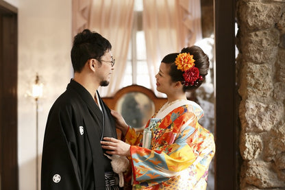 松華鶴舞:着付け1点(お引上げ込) 【結婚式 和装 色打掛 レンタル】