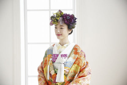 百花繚乱:着付け1点(お引上げ込) 【結婚式 和装 色打掛 レンタル】