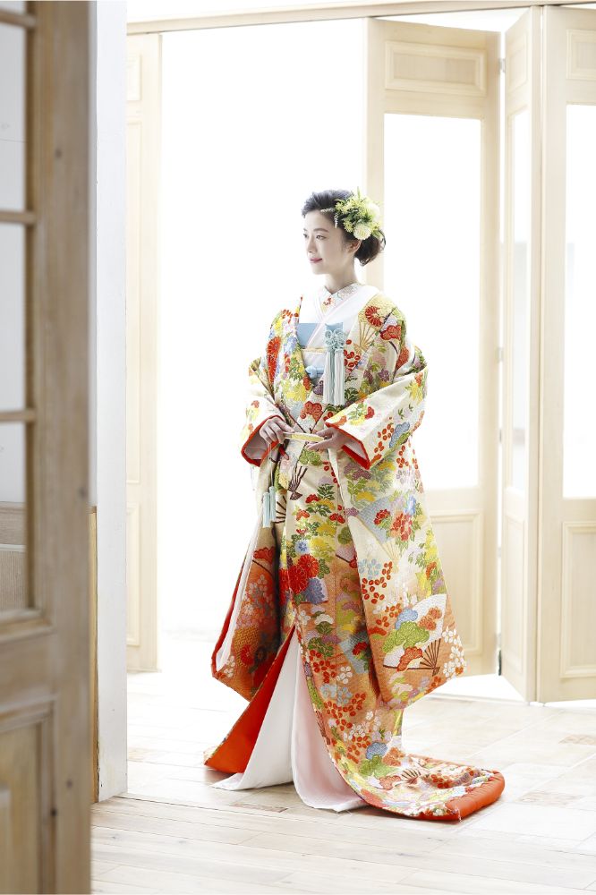 七種末廣:着付け1点(お引上げ込) 【結婚式 和装 色打掛 レンタル】