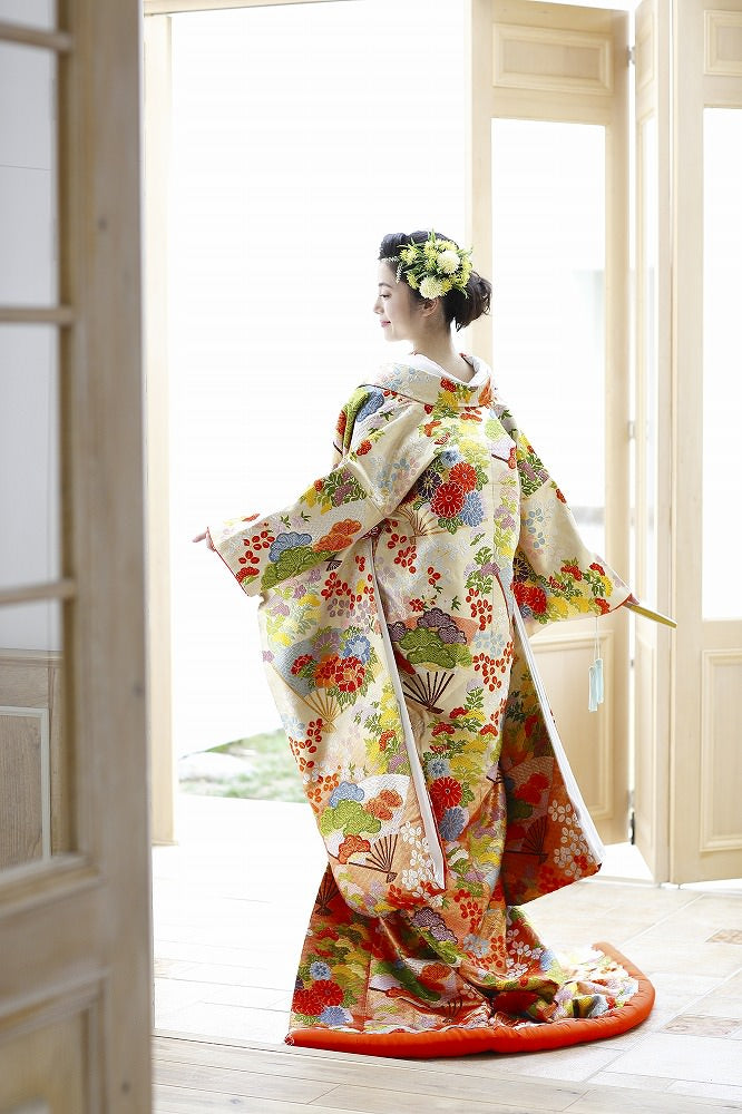七種末廣:着付け1点(お引上げ込) 【結婚式 和装 色打掛 レンタル】