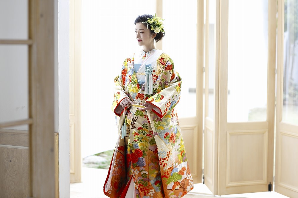 七種末廣:着付け1点(お引上げ込) 【結婚式 和装 色打掛 レンタル】