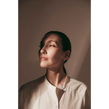 Double ring earcuff/ブライダルアクセサリー 【結婚式 ピアス イヤリング】