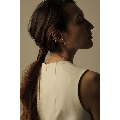 Double ring earcuff/ブライダルアクセサリー 【結婚式 ピアス イヤリング】