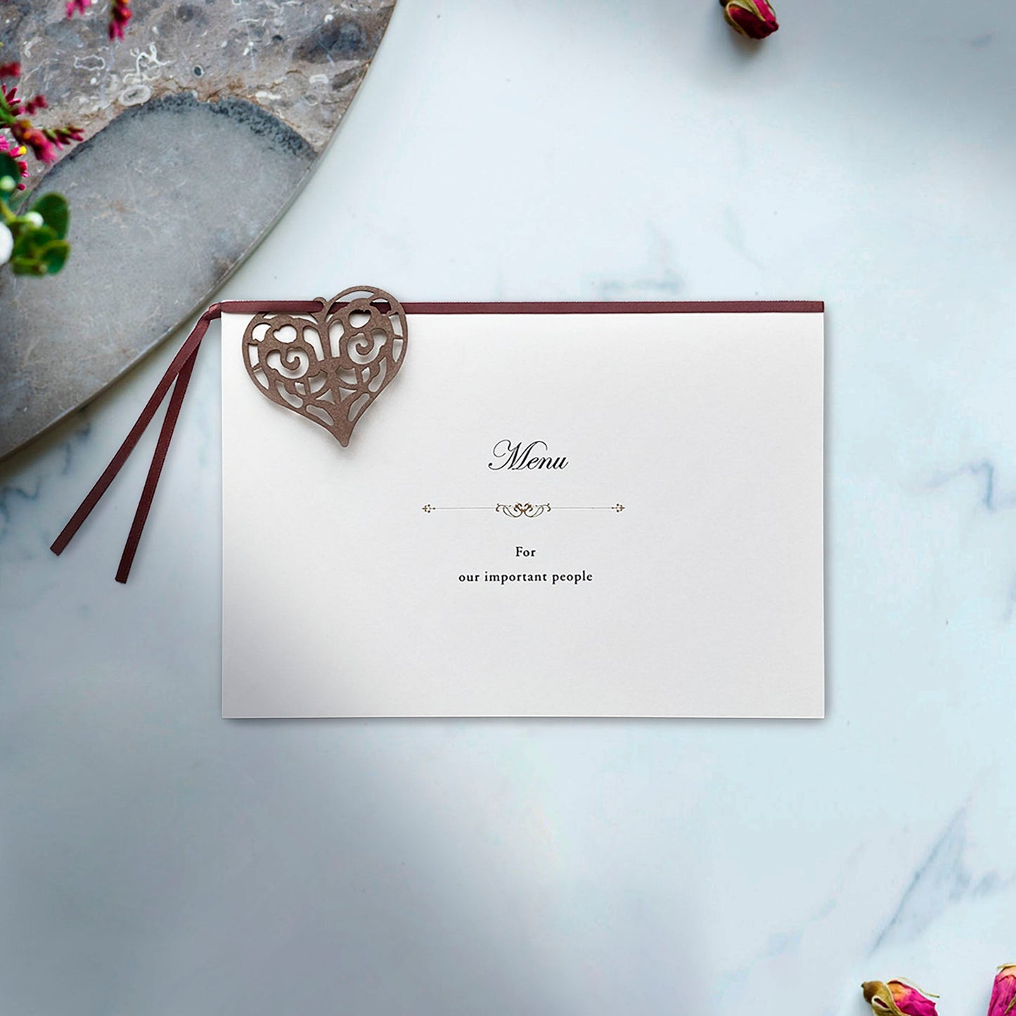 メニュー 「 サンタムール アイボリー 」 手作りキット | 結婚式 パーティー【結婚式 ペーパー メニュー表】