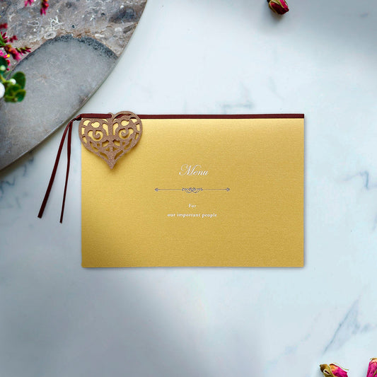 メニュー 「 サンタムール マスタード 」 手作りキット | 結婚式 パーティー【結婚式 ペーパー メニュー表】