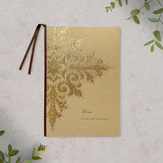 メニュー 「 ソレイユ ゴールド 」 手作りキット | 結婚式 パーティー【結婚式 ペーパー メニュー表】