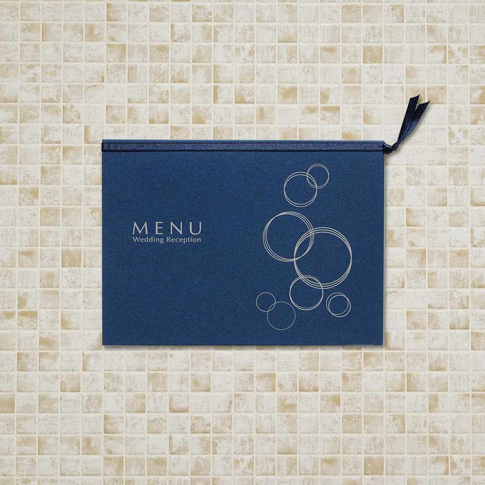 メニュー 「 ラヴィン・ユー ネイビー 」 手作りキット | 結婚式 パーティー【結婚式 ペーパー メニュー表】