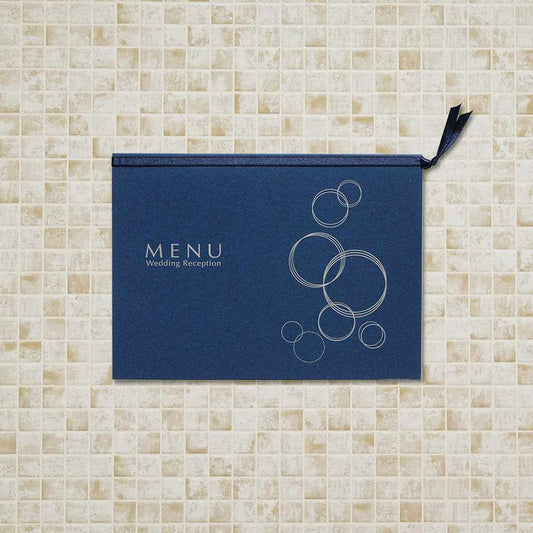 メニュー 「 ラヴィン・ユー ネイビー 」 手作りキット | 結婚式 パーティー【結婚式 ペーパー メニュー表】
