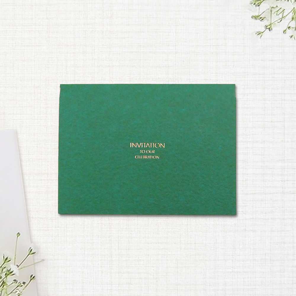 招待状 「 マリアージュ ディープグリーン 」 手作りキット | 結婚式 パーティー【結婚式 ペーパー 招待状】