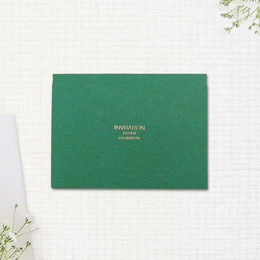 招待状 「 マリアージュ ディープグリーン 」 手作りキット | 結婚式 パーティー【結婚式 ペーパー 招待状】