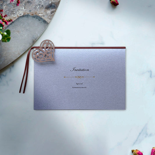 招待状 「 サンタムール シルバー 」 手作りキット | 結婚式 パーティー【結婚式 ペーパー 招待状】