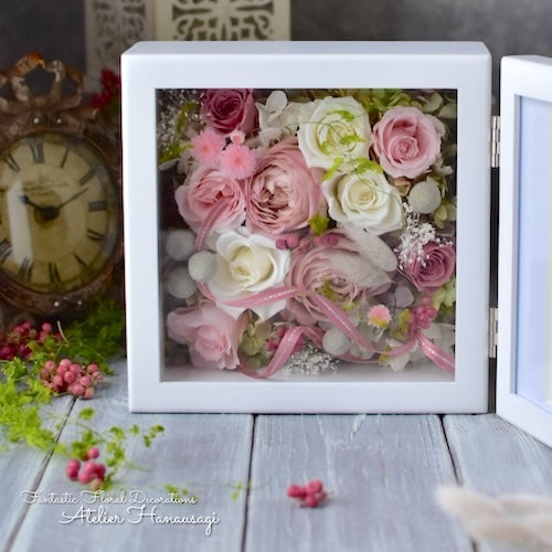 子育て感謝状やフォトスタンドに フラワーBOXスタンド【結婚式 ギフト 両親プレゼント フォトフレーム】