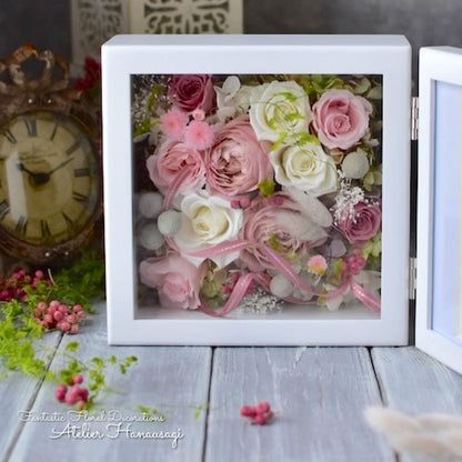 子育て感謝状やフォトスタンドに フラワーBOXスタンド【結婚式 ギフト 両親プレゼント フォトフレーム】