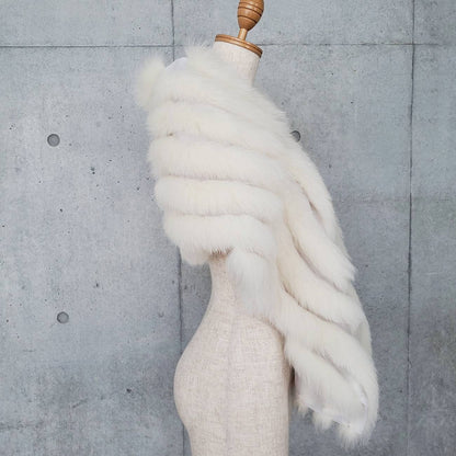 リアルファーショール CO-585 【結婚式 ドレス小物 レンタル】