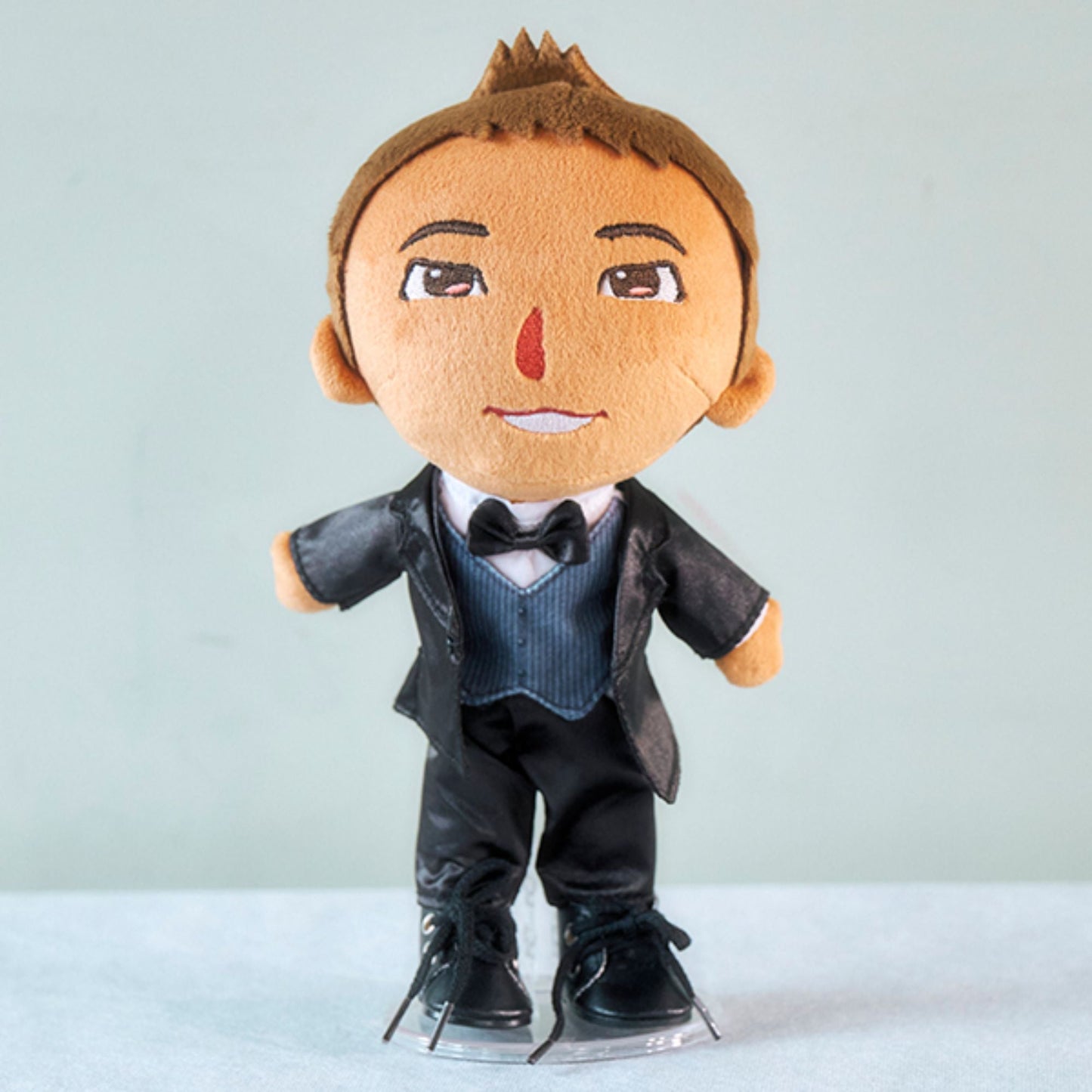 【似顔絵代行】結いぐるみ新郎新婦2人(ウェディングドレス&タキシードセット)【結婚式 ギフト 両親プレゼント ぬいぐるみ】