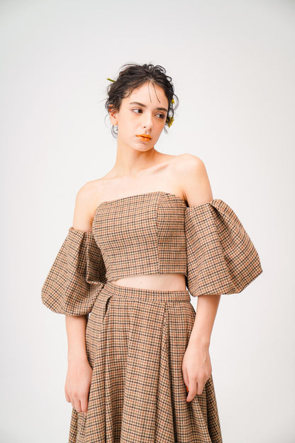 Eloise - Brown【結婚式 カラードレス レンタル】