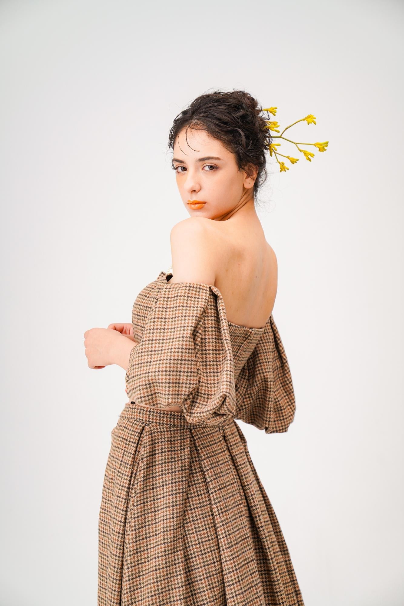 Eloise - Brown【結婚式 カラードレス レンタル】