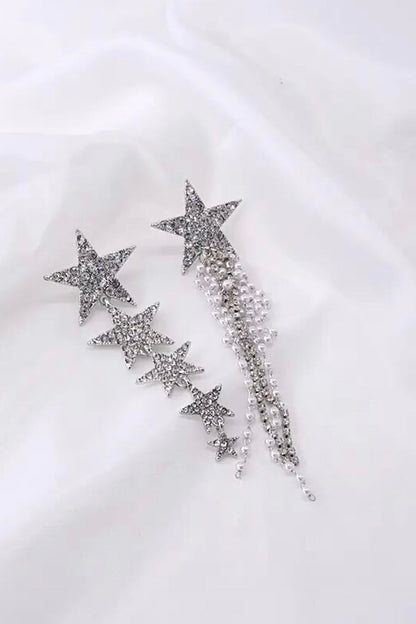 【イヤリングコンバーター対応】クリスタルスターピアス ~ブライダルピアス~ ≪CP-16≫【結婚式 ピアス イヤリング】