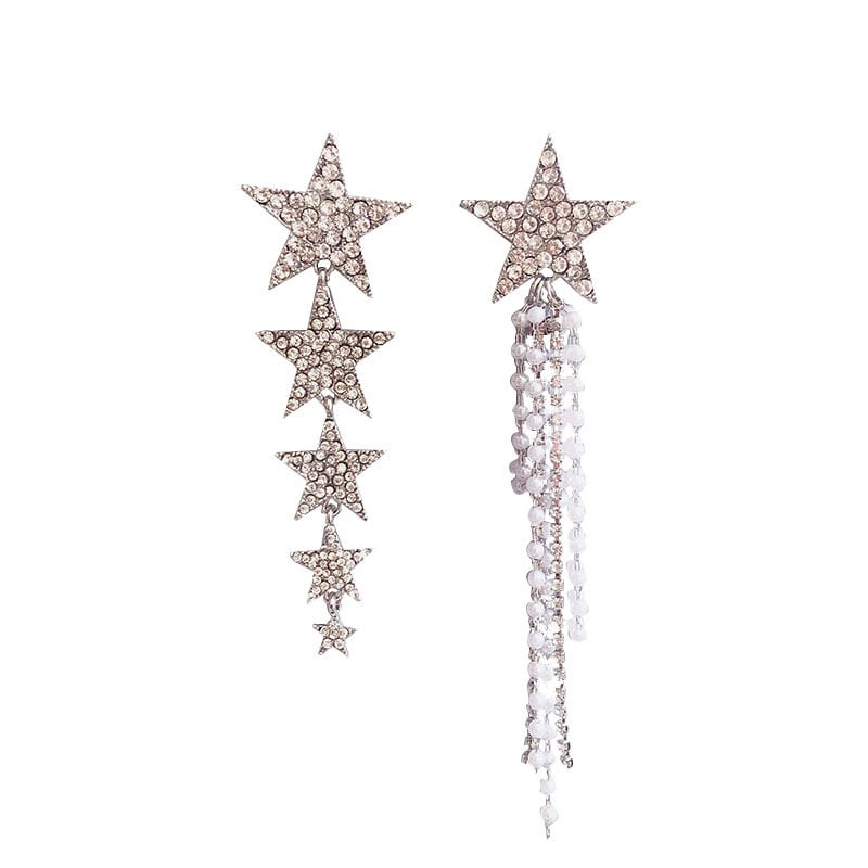 【イヤリングコンバーター対応】クリスタルスターピアス ~ブライダルピアス~ ≪CP-16≫【結婚式 ピアス イヤリング】