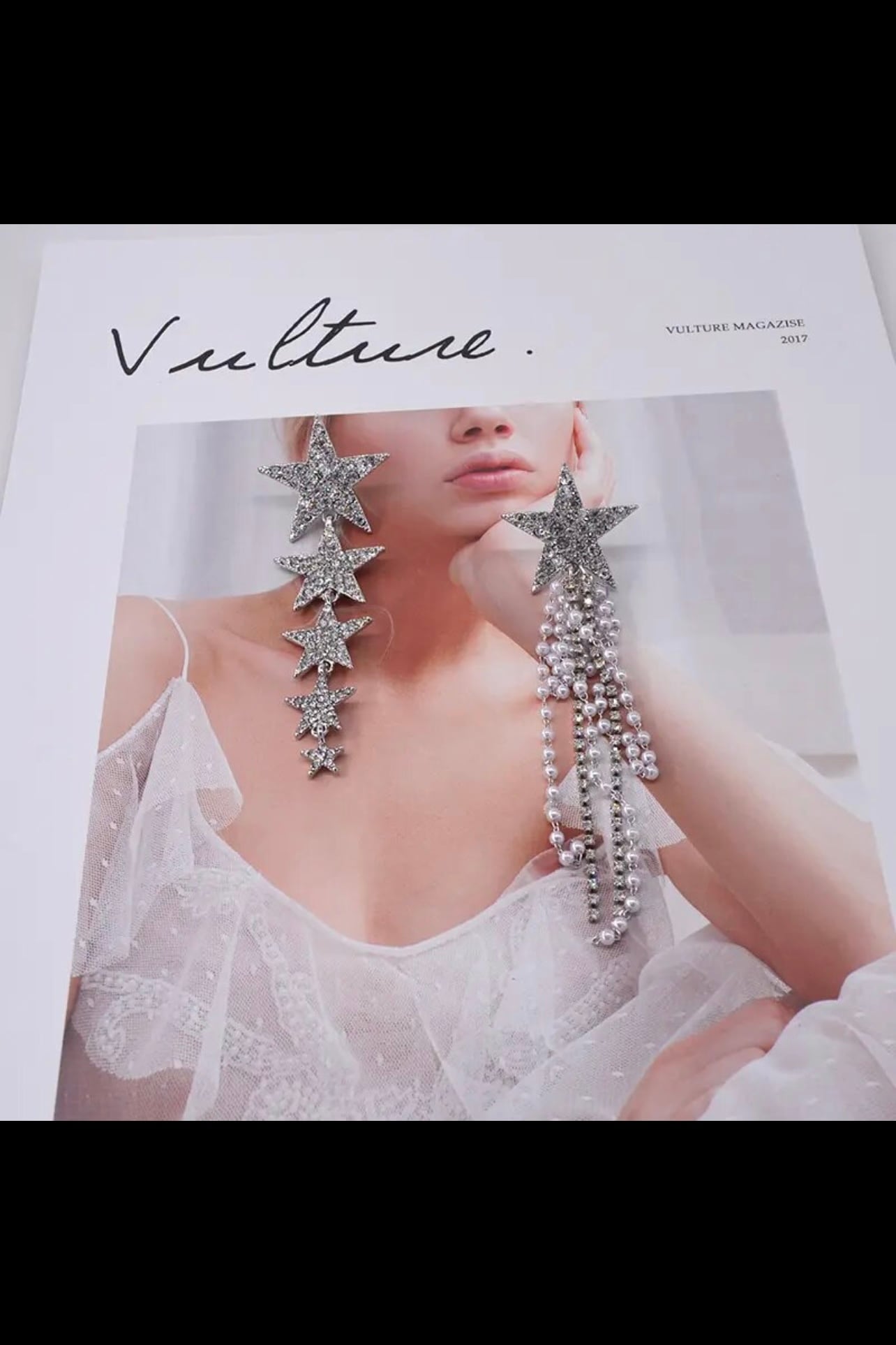 【イヤリングコンバーター対応】クリスタルスターピアス ~ブライダルピアス~ ≪CP-16≫【結婚式 ピアス イヤリング】