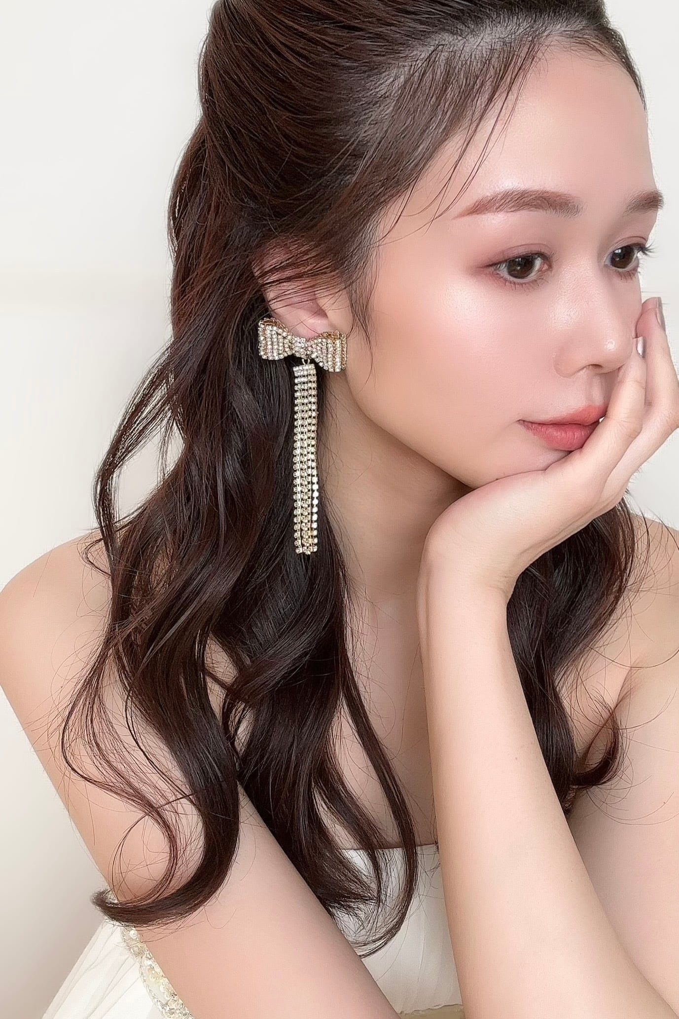 【イヤリングコンバーター対応】クリスタルピアス silver/gold ~ブライダルピアス~ ≪CP-20≫【結婚式 ピアス イヤリング】