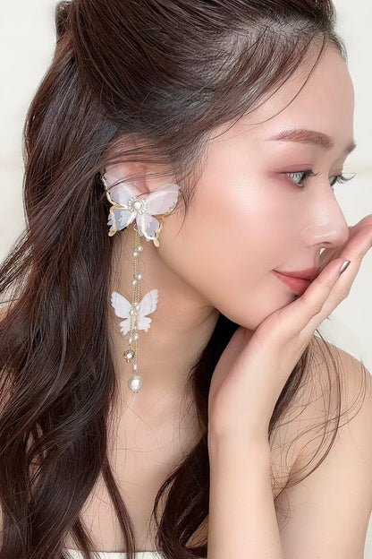 【イヤリングコンバーター対応】2way バタフライピアス~ブライダルピアス~ ≪CP-21≫【結婚式 ピアス イヤリング】