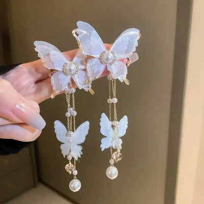 【イヤリングコンバーター対応】2way バタフライピアス~ブライダルピアス~ ≪CP-21≫【結婚式 ピアス イヤリング】