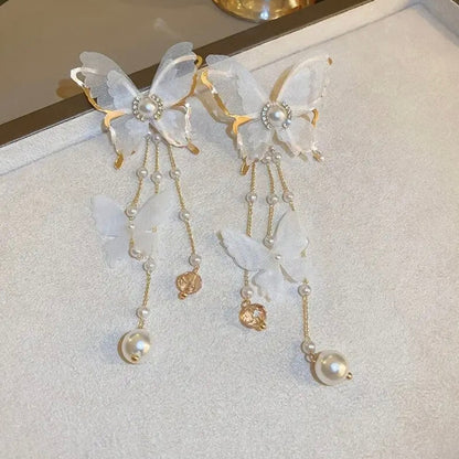 【イヤリングコンバーター対応】2way バタフライピアス~ブライダルピアス~ ≪CP-21≫【結婚式 ピアス イヤリング】