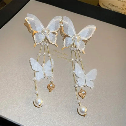 【イヤリングコンバーター対応】2way バタフライピアス~ブライダルピアス~ ≪CP-21≫【結婚式 ピアス イヤリング】