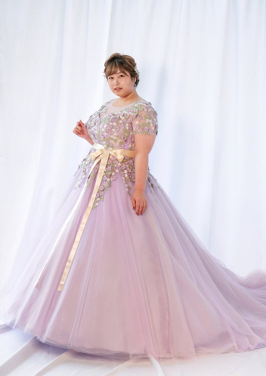 Curvy Purple 【結婚式 カラードレス レンタル】