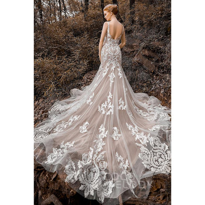 CW2123 MELANY マーメイド Vネック ウェディングドレス 【ウェディングドレス オーダーメイド】