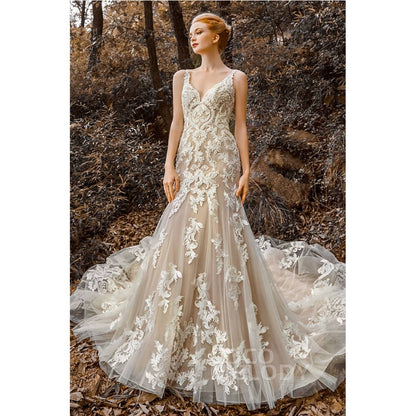 CW2123 MELANY マーメイド Vネック ウェディングドレス 【ウェディングドレス オーダーメイド】