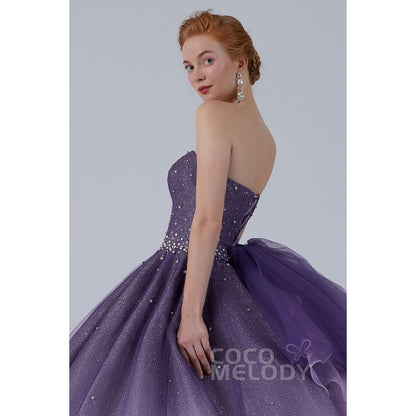CW2142 星空ドレス プリンセス パープル グラデーション カラードレス 【結婚式 カラードレス オーダーメイド】