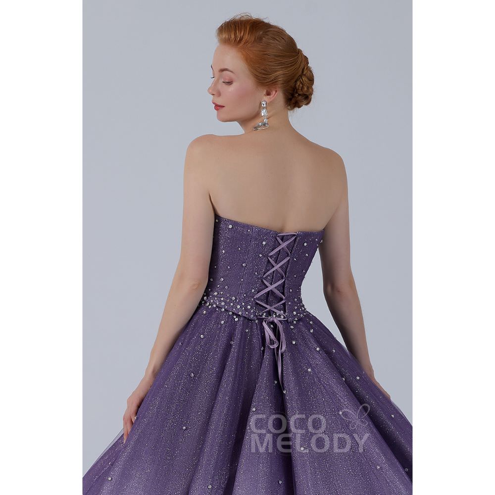 CW2142 星空ドレス プリンセス パープル グラデーション カラードレス 【結婚式 カラードレス オーダーメイド】
