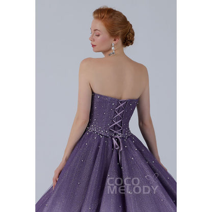 CW2142 星空ドレス プリンセス パープル グラデーション カラードレス 【結婚式 カラードレス オーダーメイド】