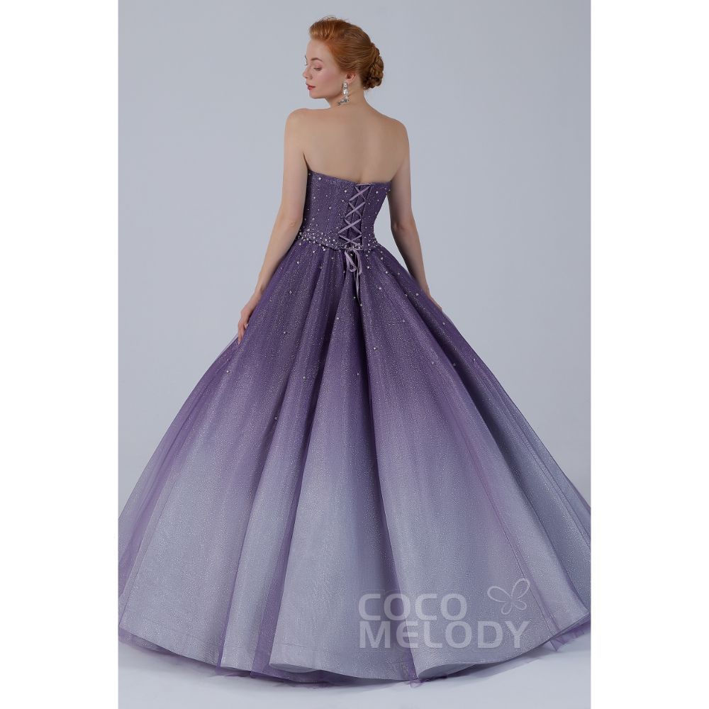 CW2142 星空ドレス プリンセス パープル グラデーション カラードレス 【結婚式 カラードレス オーダーメイド】