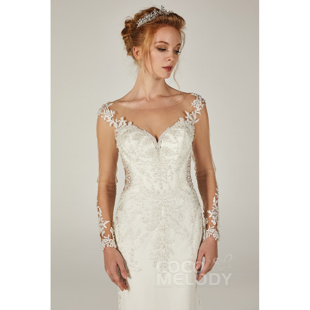 CW2302 YARA マーメイド イリュージョン ウェディングドレス 【ウェディングドレス オーダーメイド】