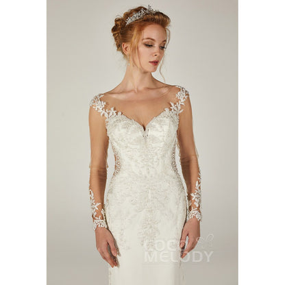 CW2302 YARA マーメイド イリュージョン ウェディングドレス 【ウェディングドレス オーダーメイド】