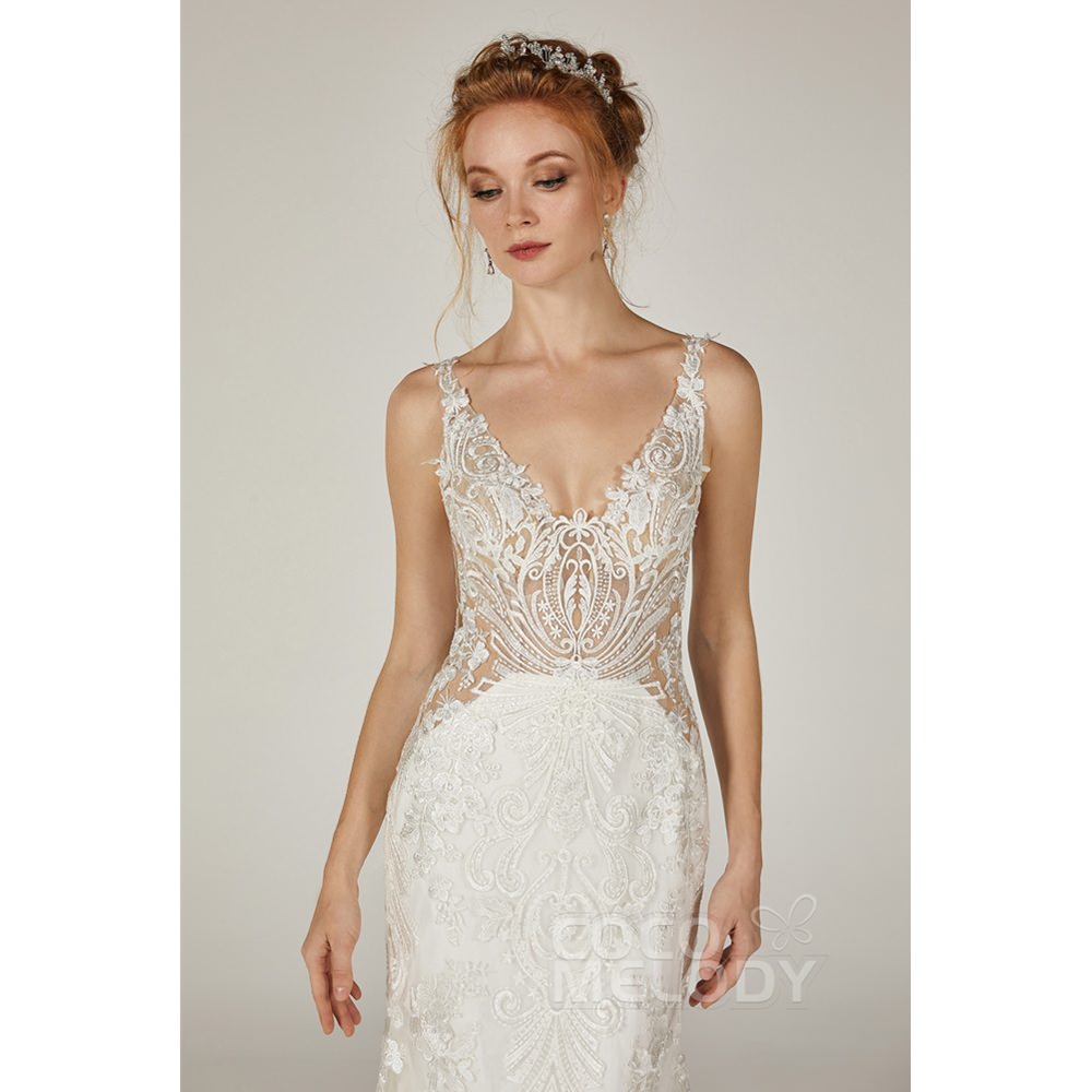 CW2303 WILLA マーメイド Vネック ウェディングドレス 【ウェディングドレス オーダーメイド】