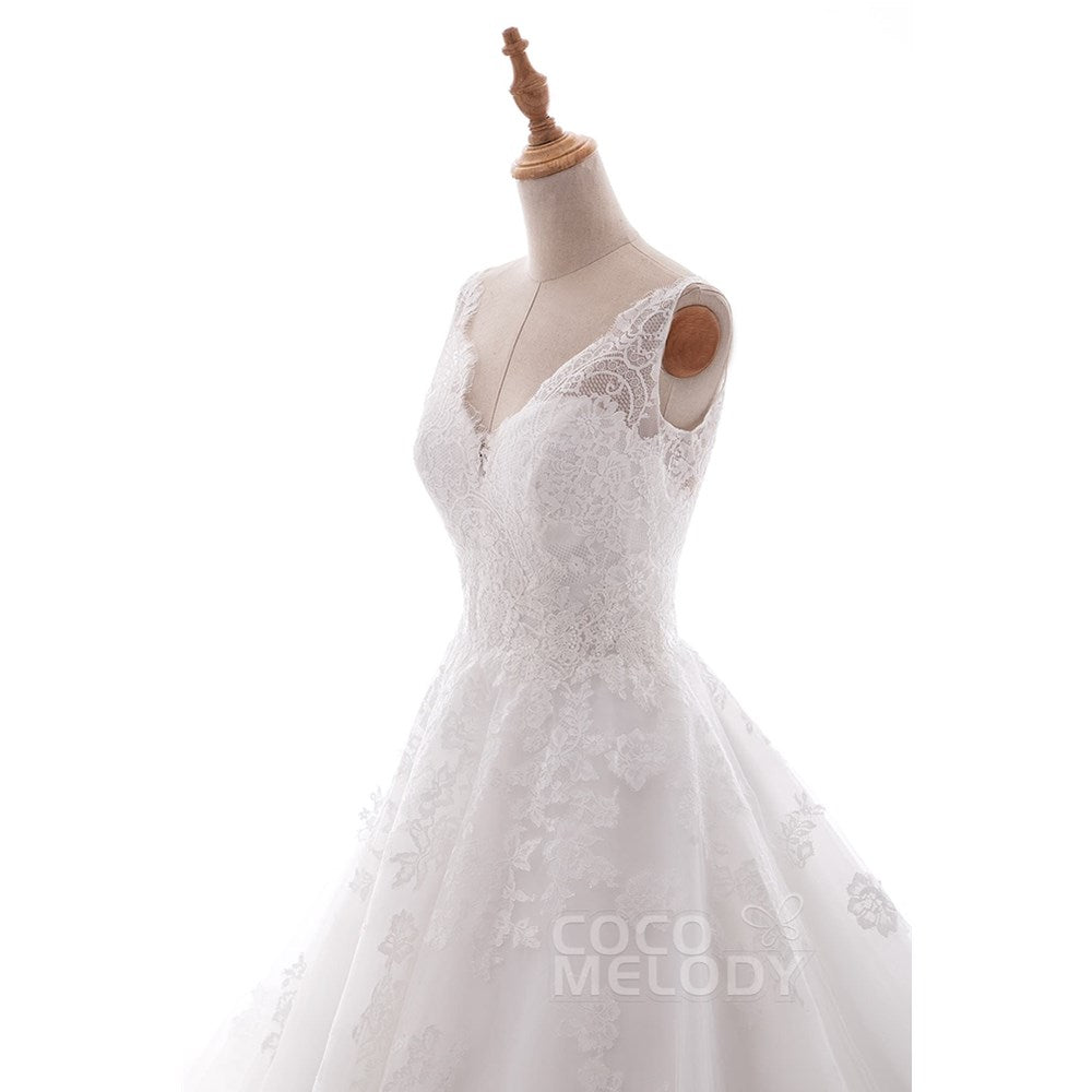 CWAT16004 スウィスチュール Vネック ウェディングドレス 【ウェディングドレス オーダーメイド】